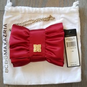 BCBG Mini Bow Wristlet Handbag